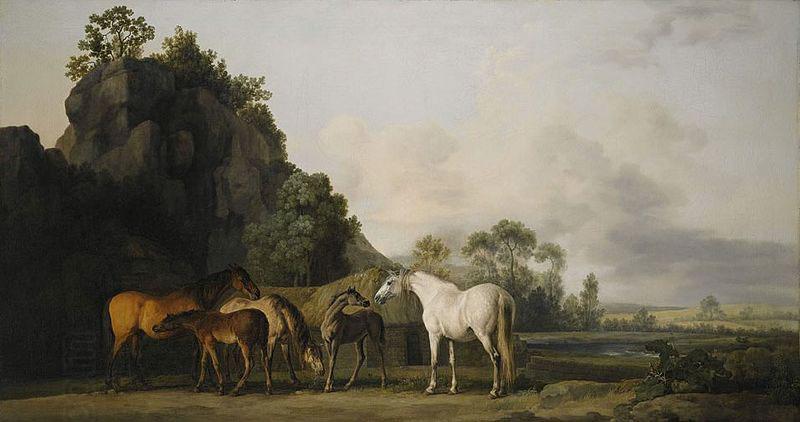George Stubbs Brood Mares and Foals, oil painting picture